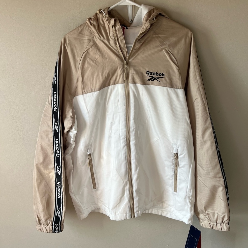 NWT // Reebok Old School Windbreaker Jacket